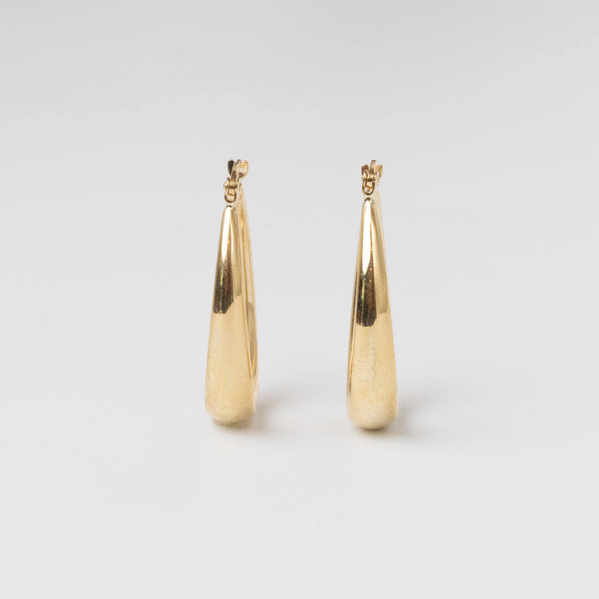 Gold Dome Hoop Earrings