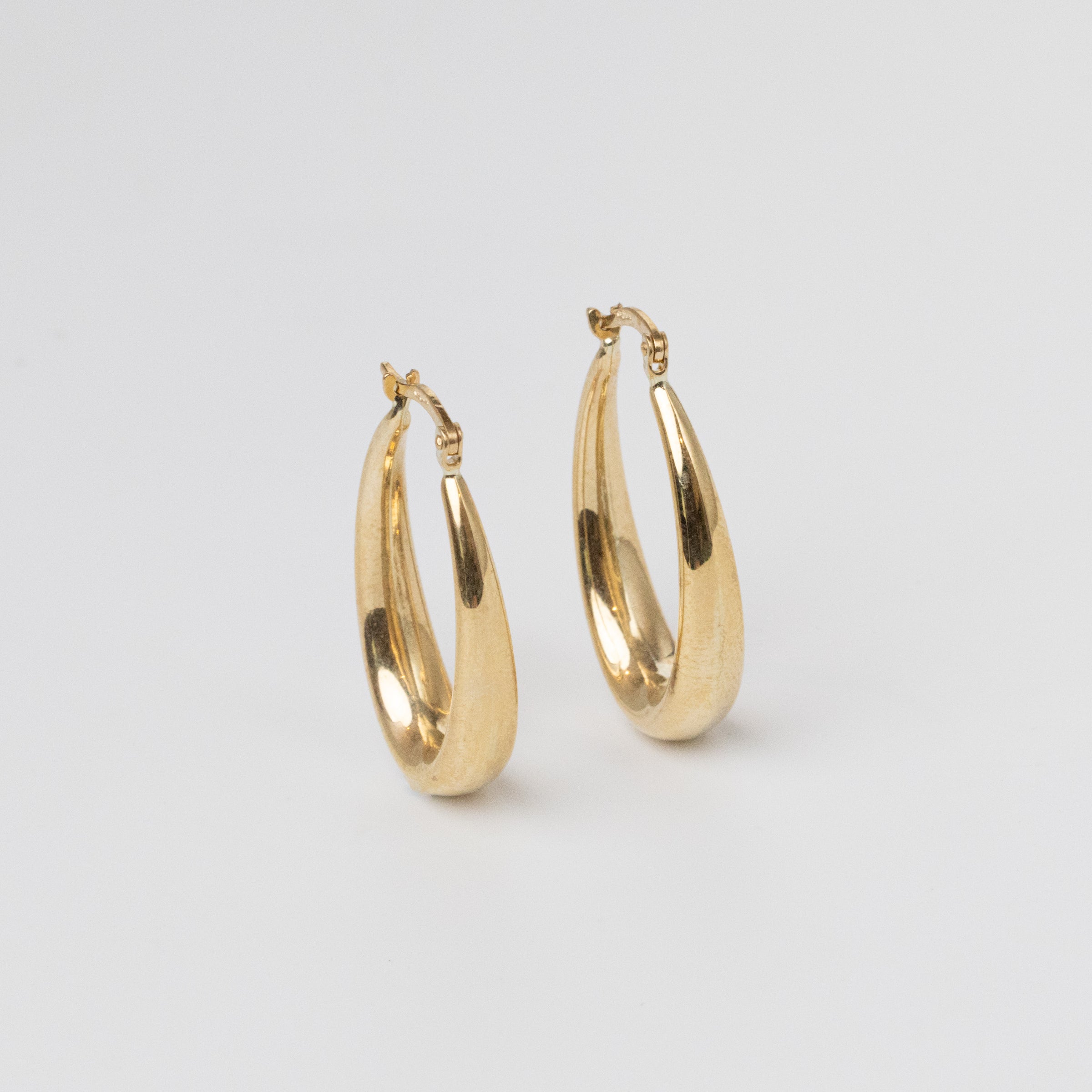 Gold Dome Hoop Earrings