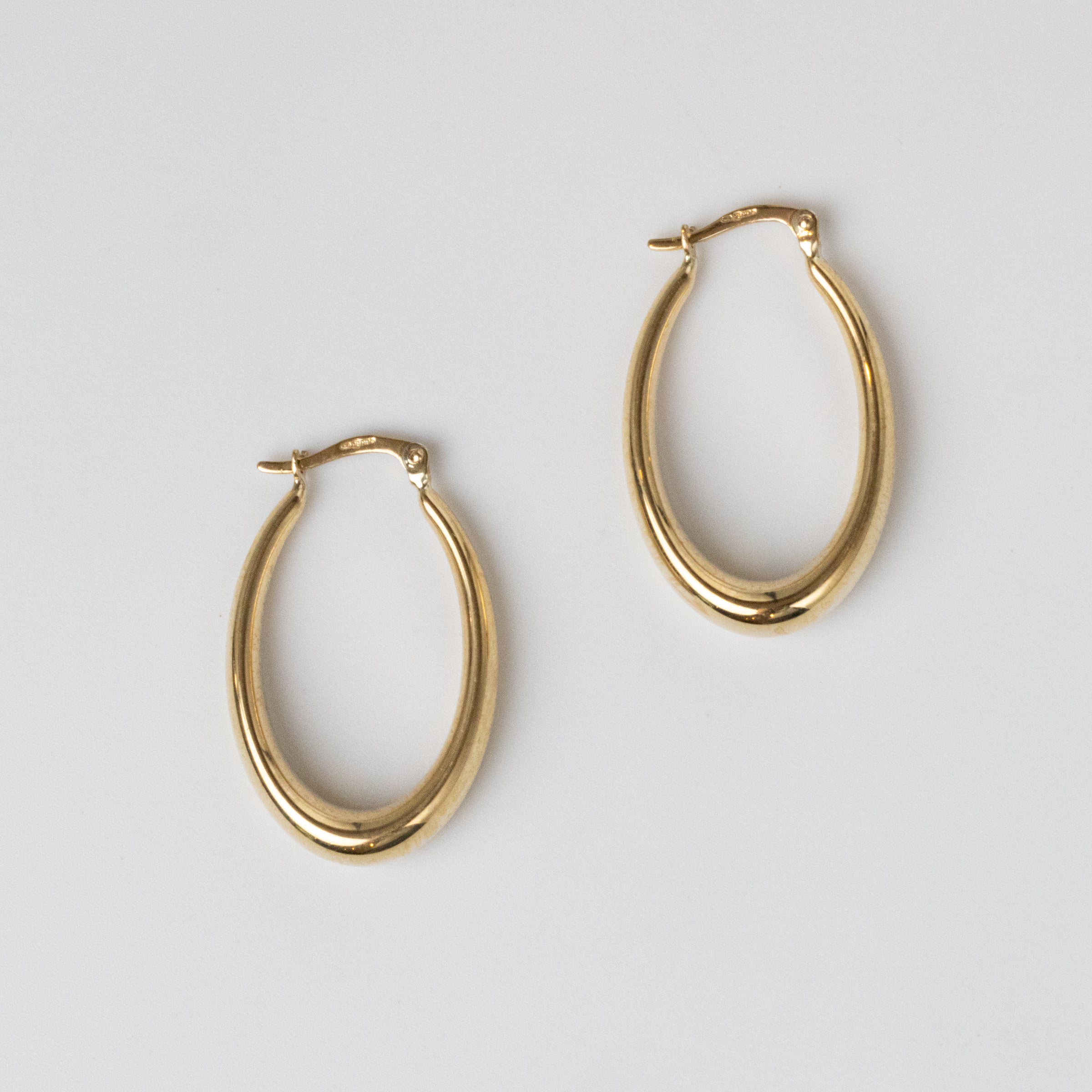 Gold Dome Hoop Earrings