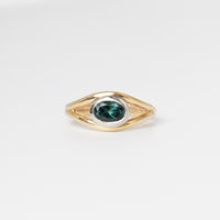 Teal Tourmaline Ring