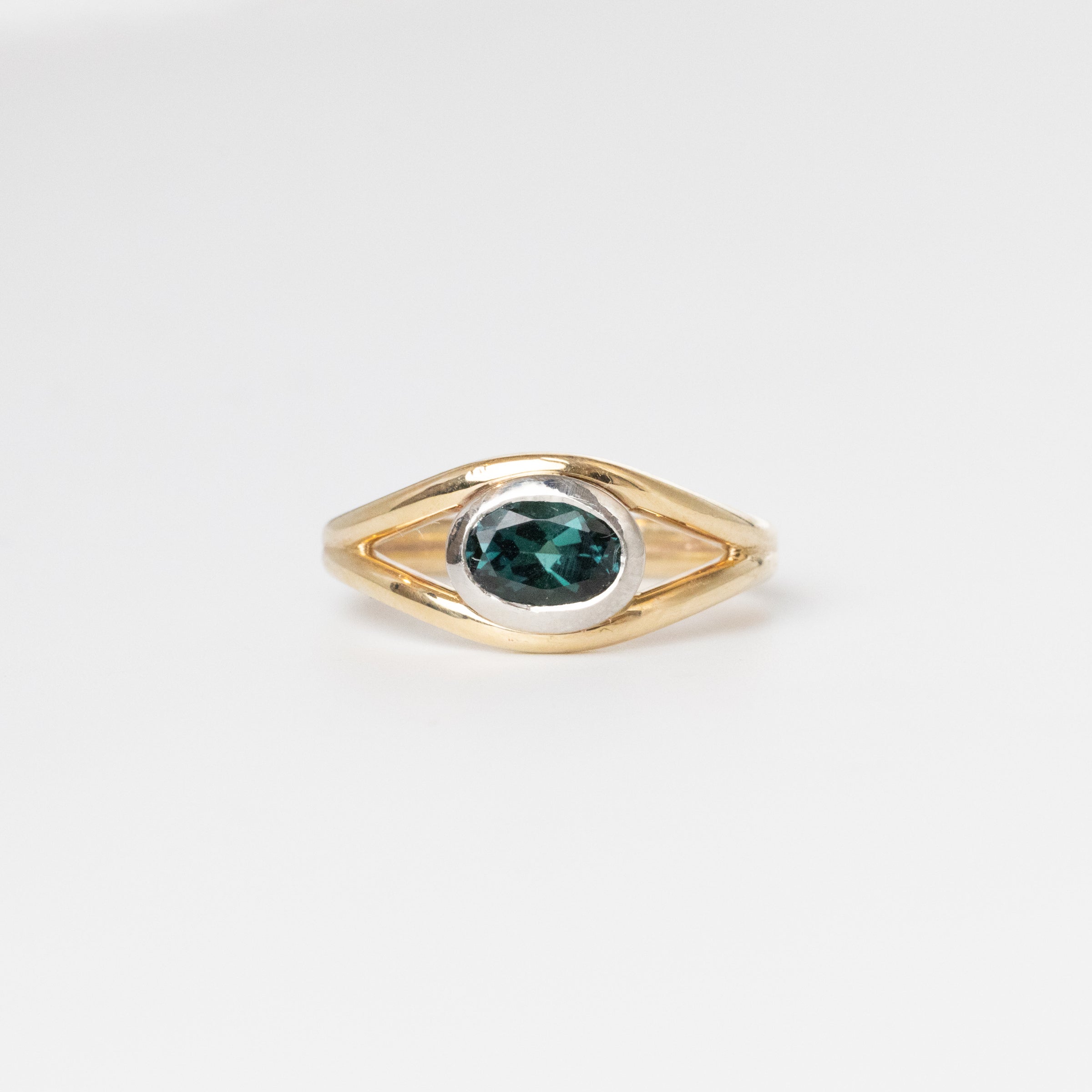 Teal Tourmaline Ring