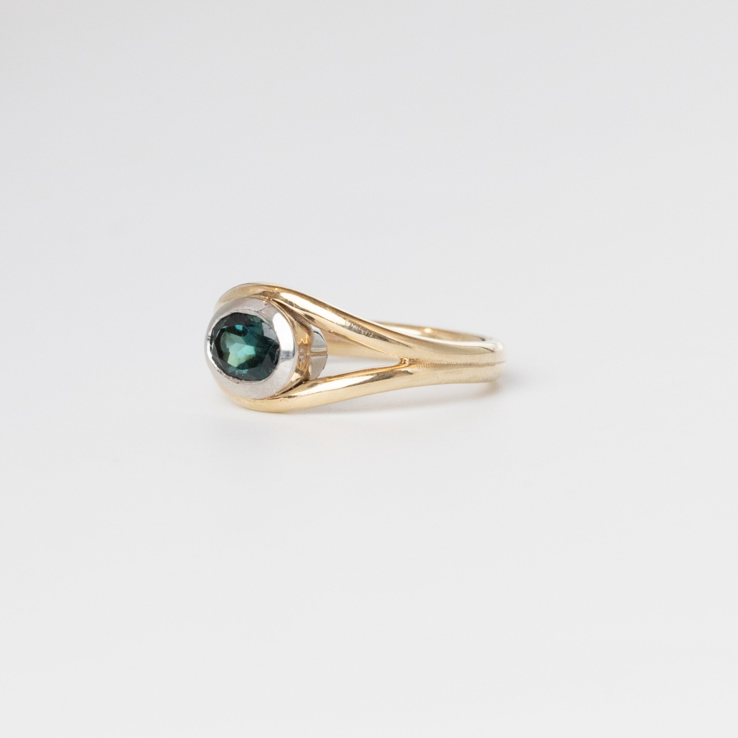 Teal Tourmaline Ring
