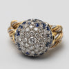 gold sapphire ring front