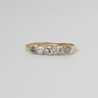 Old-Cut Diamond Bezel Set Diamond Engagement Ring