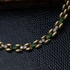 Stunning 18K Yellow Gold Emerald & Diamond Necklace