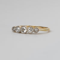 Old-Cut Diamond Bezel Set Diamond Engagement Ring