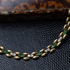 Stunning 18K Yellow Gold Emerald & Diamond Necklace