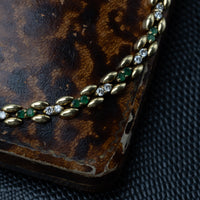 Stunning 18K Yellow Gold Emerald & Diamond Necklace