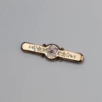 Antique Floral Enamel Brooch