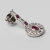 18K White Gold Ruby And Diamond Earrings