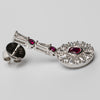 18K White Gold Ruby And Diamond Earrings