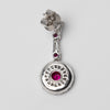 18K White Gold Ruby And Diamond Earrings