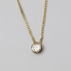 Elegant 9K Bezel Set GSI 0.25ct Diamond Pendant