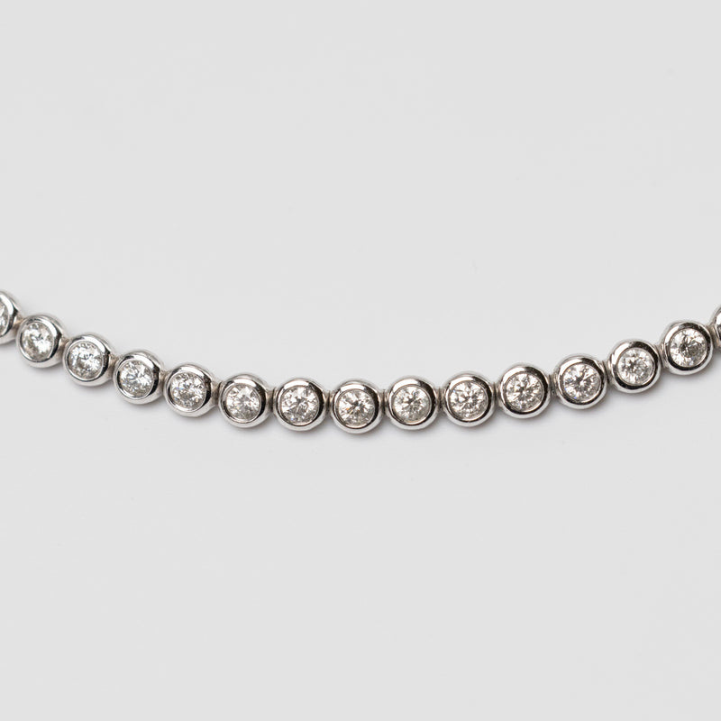18K Bezel Set 3.04ct Diamond Tennis Bracelet