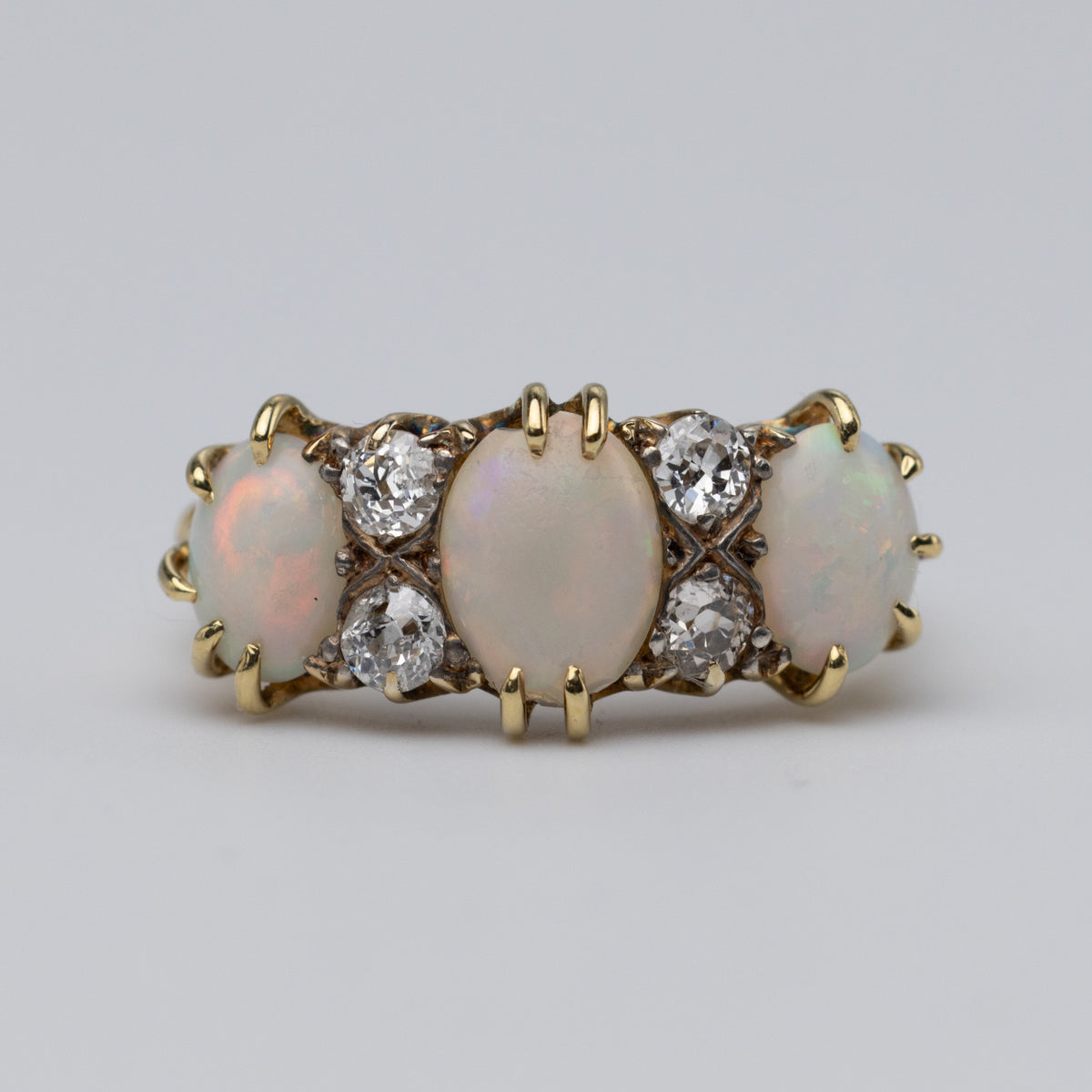 opal and diamond ring front 