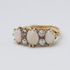 opal and diamond ring right front side
