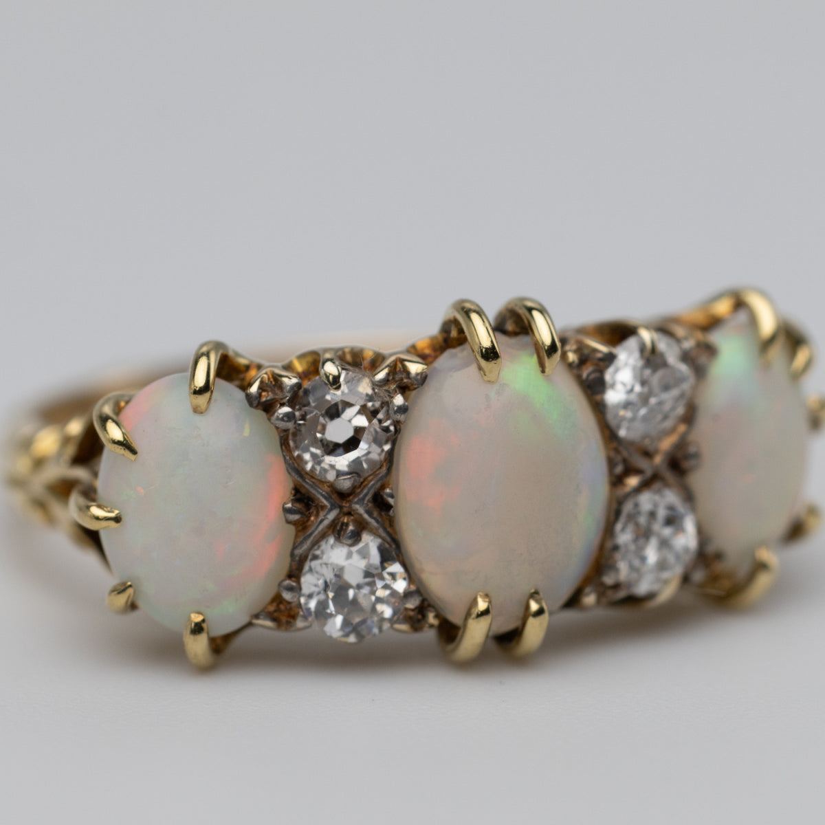 opal and diamond left front close up