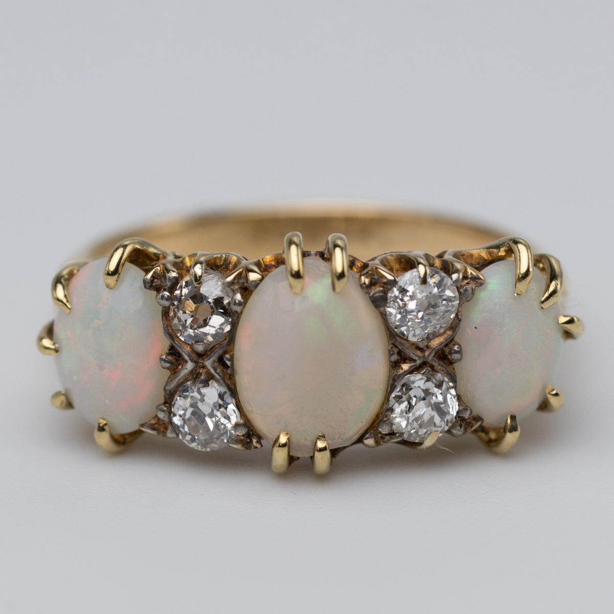 opal and diamond ring front centre 2