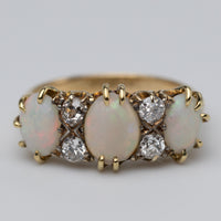 opal and diamond ring front centre 2