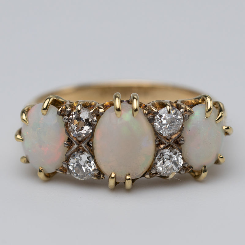 opal and diamond ring front centre 2