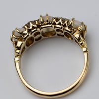 opal and diamond ring side