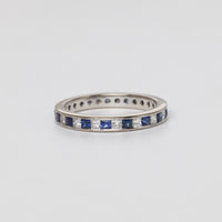 Modern Design Sapphire And Diamond Full Eternity Ring