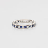 Modern Design Sapphire And Diamond Full Eternity Ring