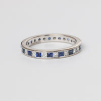 Modern Design Sapphire And Diamond Full Eternity Ring