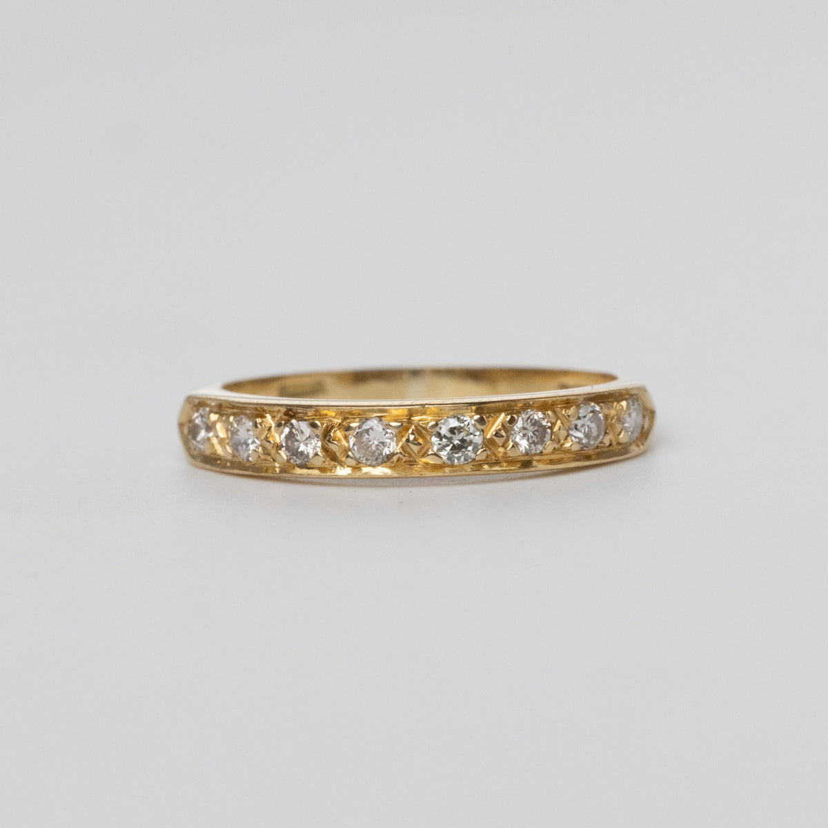 Pavé Set Diamond Half Eternity Ring