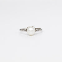 Rose-Cut Diamond And Pearl Ring
