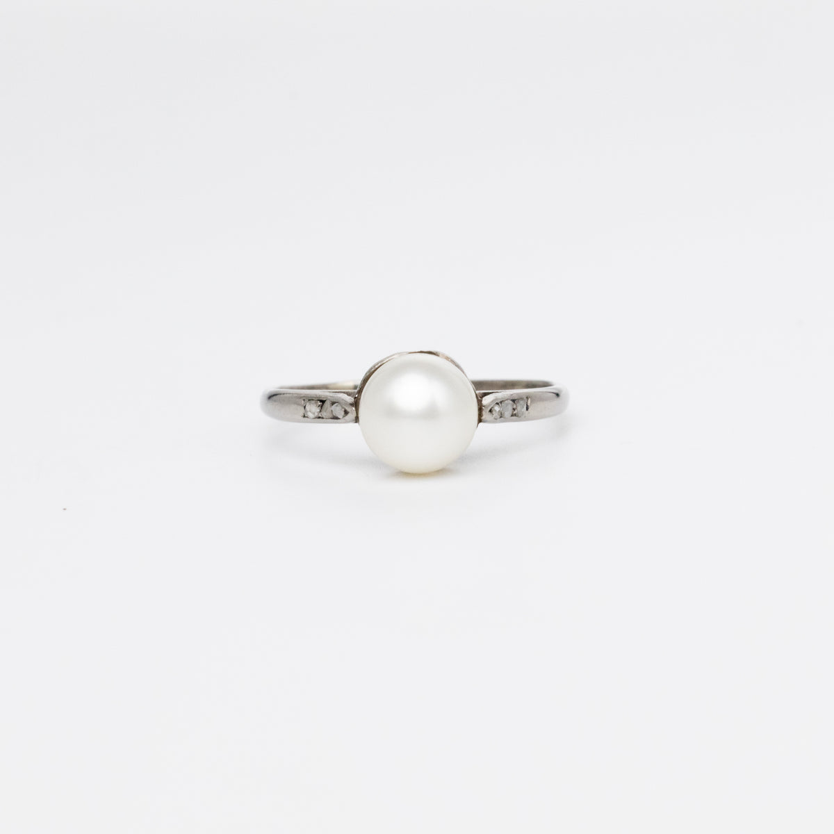 Rose-Cut Diamond And Pearl Ring