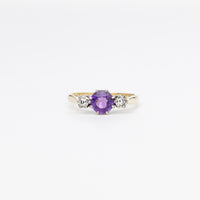 Amethyst And Diamond Ring