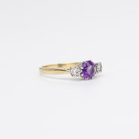 Amethyst And Diamond Ring