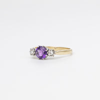 Amethyst And Diamond Ring