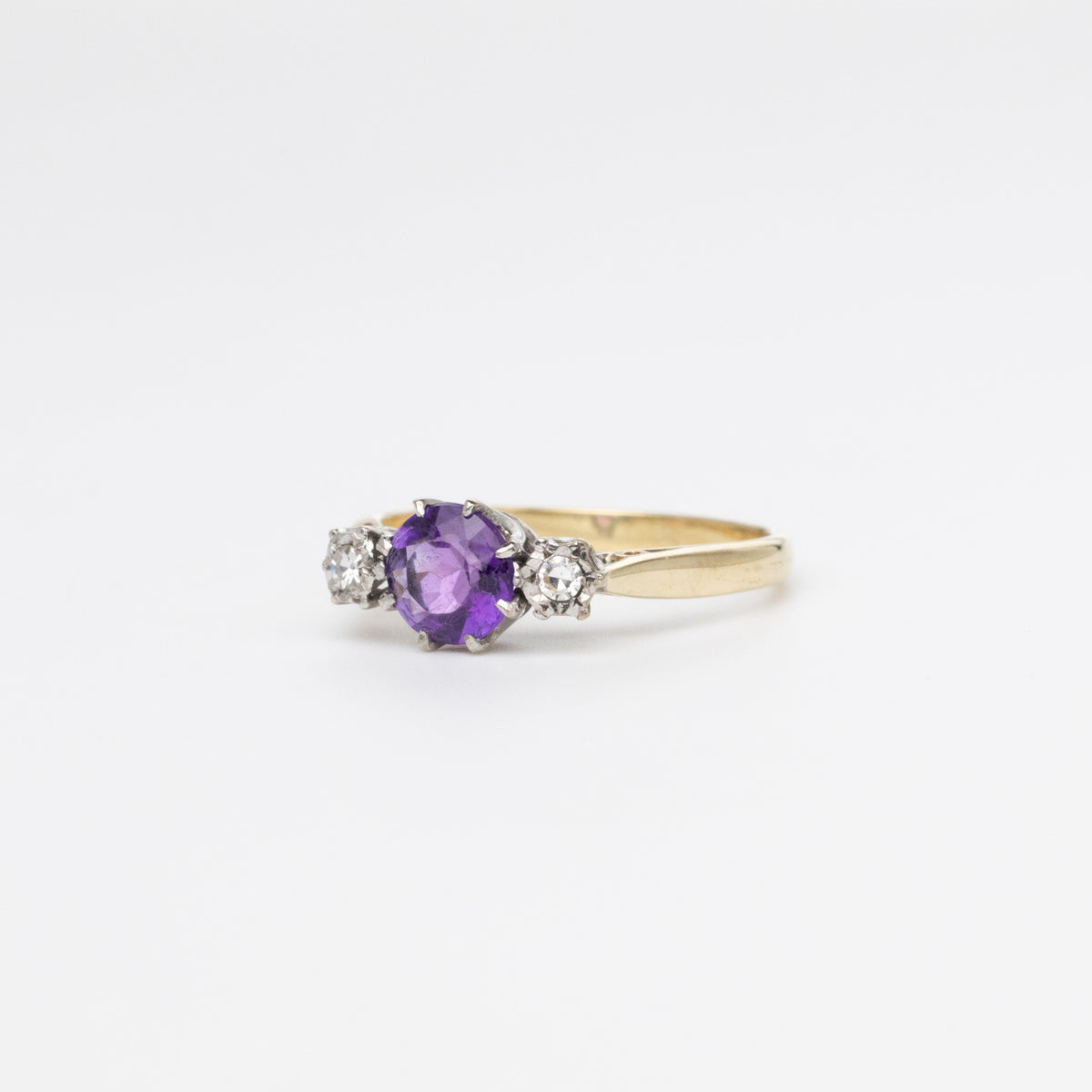 Amethyst And Diamond Ring