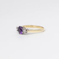 Amethyst And Diamond Ring