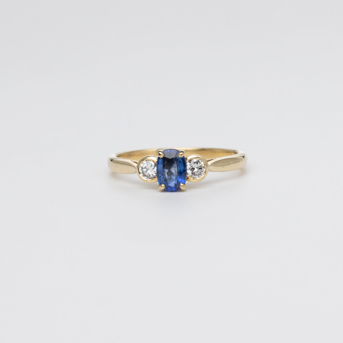 Sapphire And Diamond Trilogy Ring