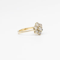 Diamond Flower Cluster Ring