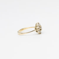 Diamond Flower Cluster Ring