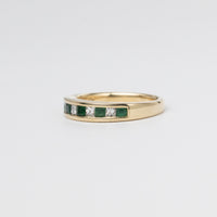 Emerald And Diamond Channel Set Eternity Ring