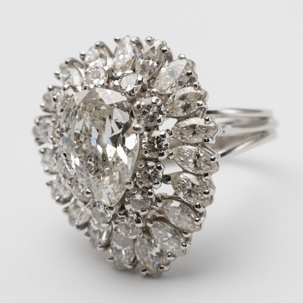 diamond cocktail ring right front