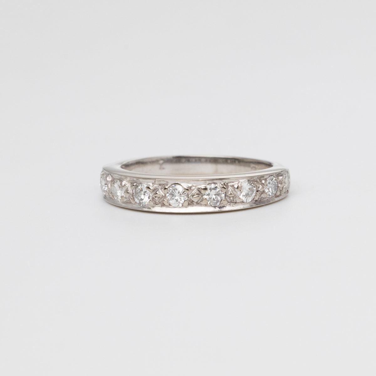 Modern Design Diamond Half Eternity Ring