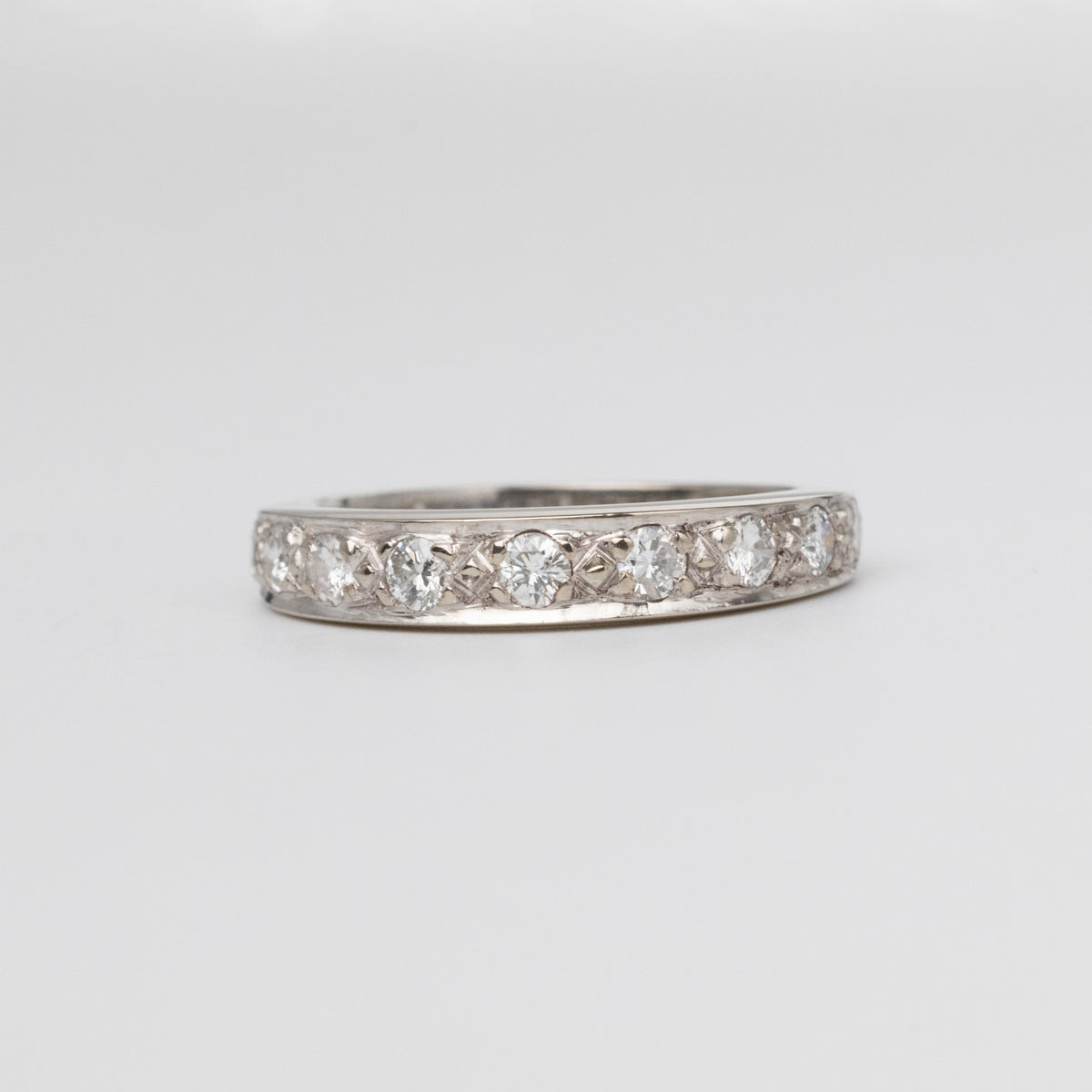 Modern Design Diamond Half Eternity Ring