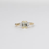 GIA Certified 1 Carat Ashoka Diamond Trilogy Ring