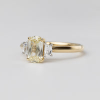GIA Certified 1 Carat Ashoka Diamond Trilogy Ring