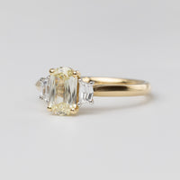 GIA Certified 1 Carat Ashoka Diamond Trilogy Ring