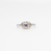 Dainty Sapphire And Diamond Ring