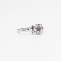 Dainty Sapphire And Diamond Ring