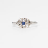 Dainty Sapphire And Diamond Ring
