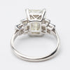 Vintage GIA Certified 3.7 Carat Emerald Cut Diamond Engagement Ring